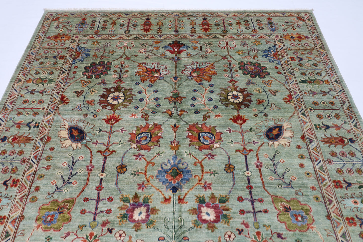 200 x 298 cm | Sultani Afghan Tribal Hand Knotted Veg Dye Wool carpet