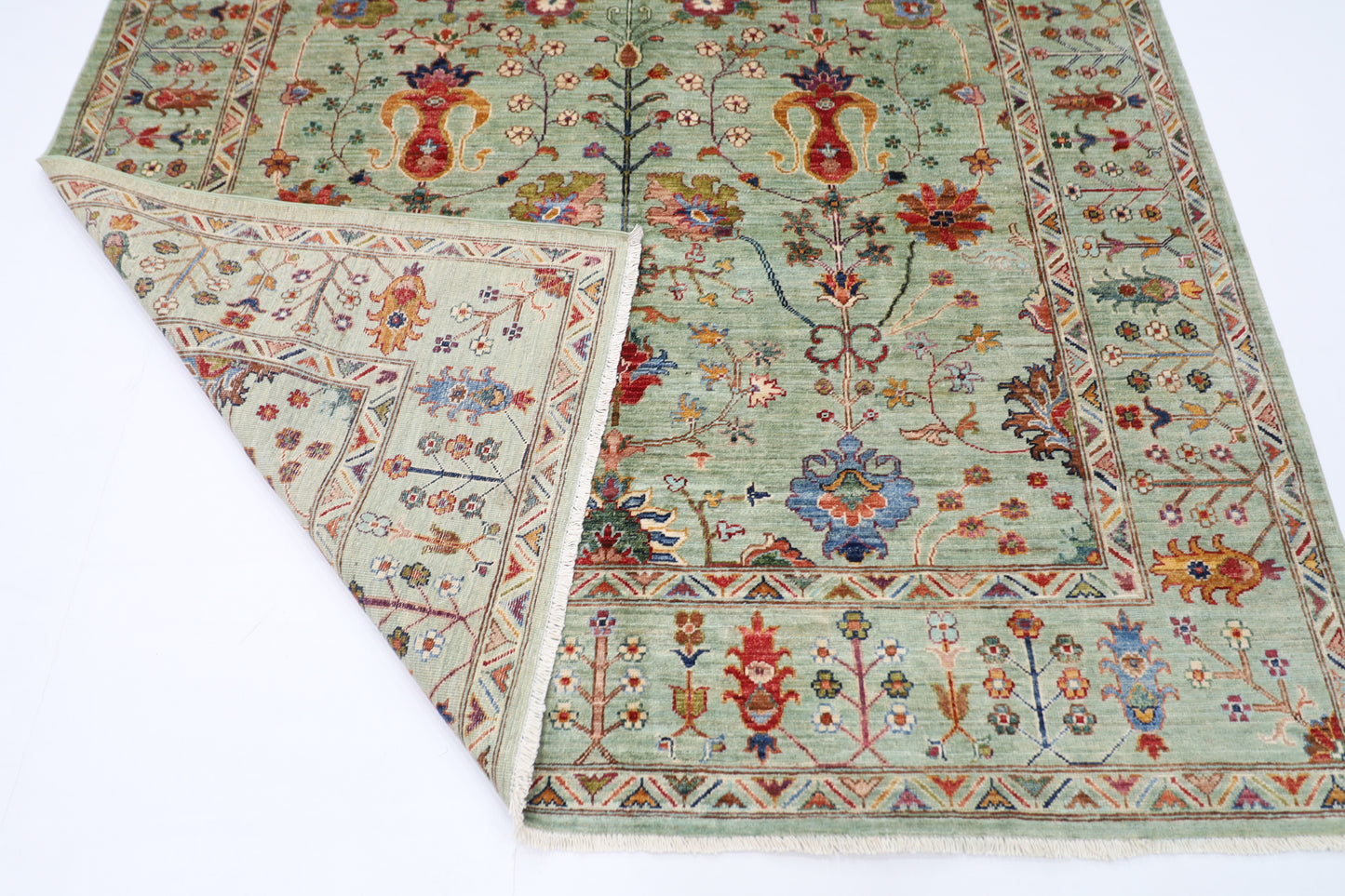 200 x 298 cm | Sultani Afghan Tribal Hand Knotted Veg Dye Wool carpet