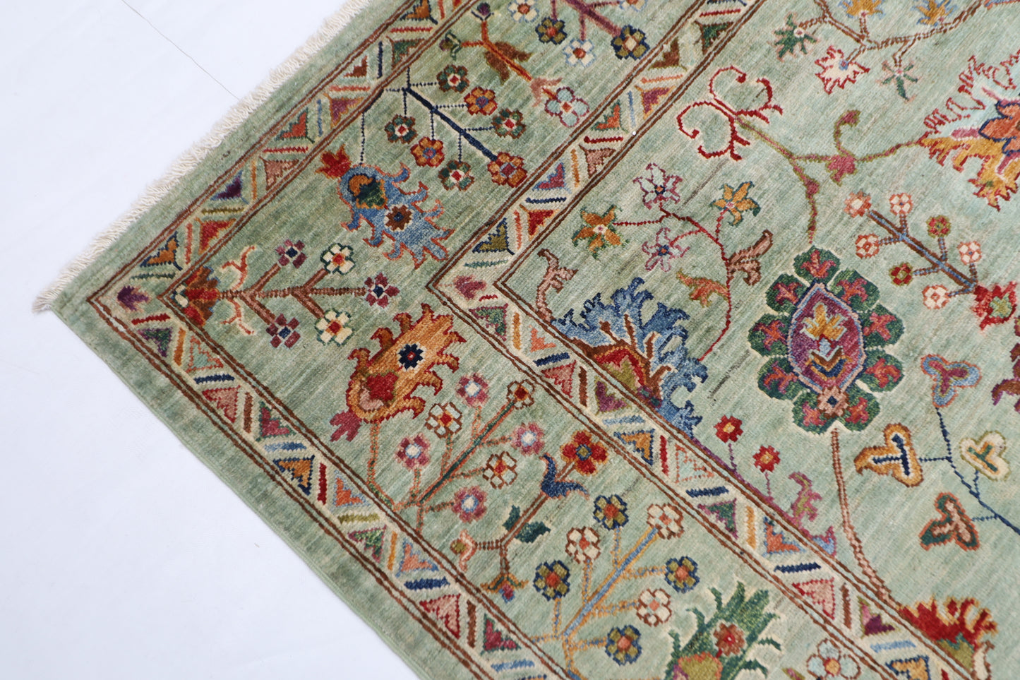 200 x 298 cm | Sultani Afghan Tribal Hand Knotted Veg Dye Wool carpet