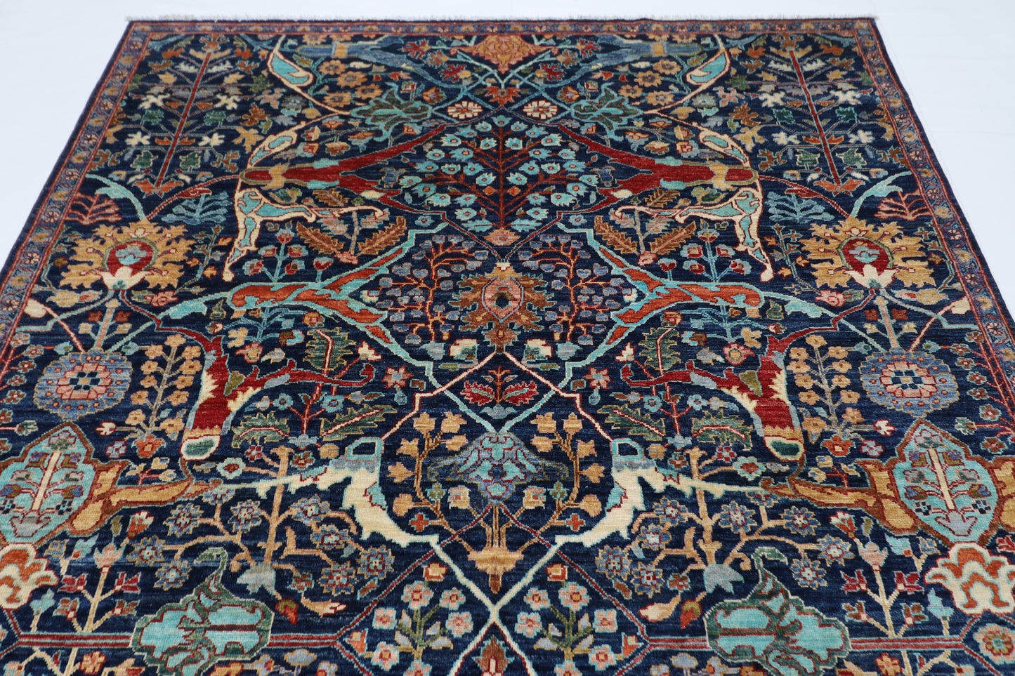 202 x 295 cm | Bidjar Afghan Tribal Hand Knotted Veg Dye Wool carpet