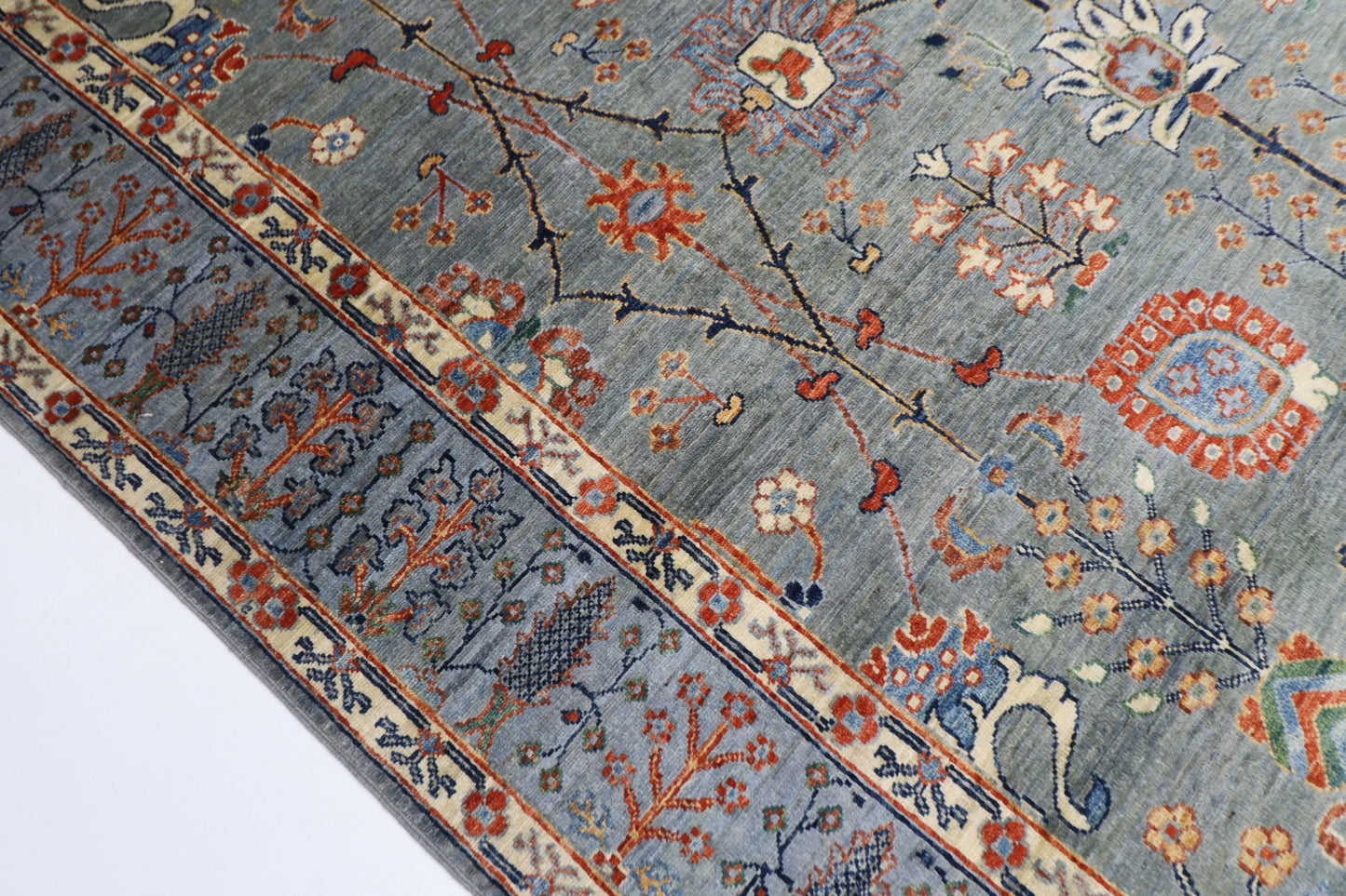 200 x 293 cm | Oriental Afghan Tribal Hand Knotted Veg Dye Wool carpet