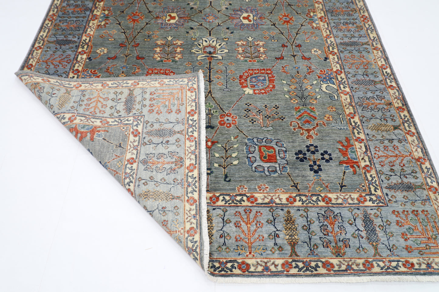 200 x 293 cm | Oriental Afghan Tribal Hand Knotted Veg Dye Wool carpet