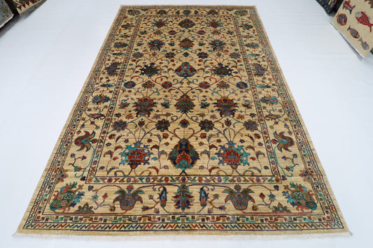 198 x 295 cm | Sultani Afghan Tribal Hand Knotted Veg Dye Wool carpet
