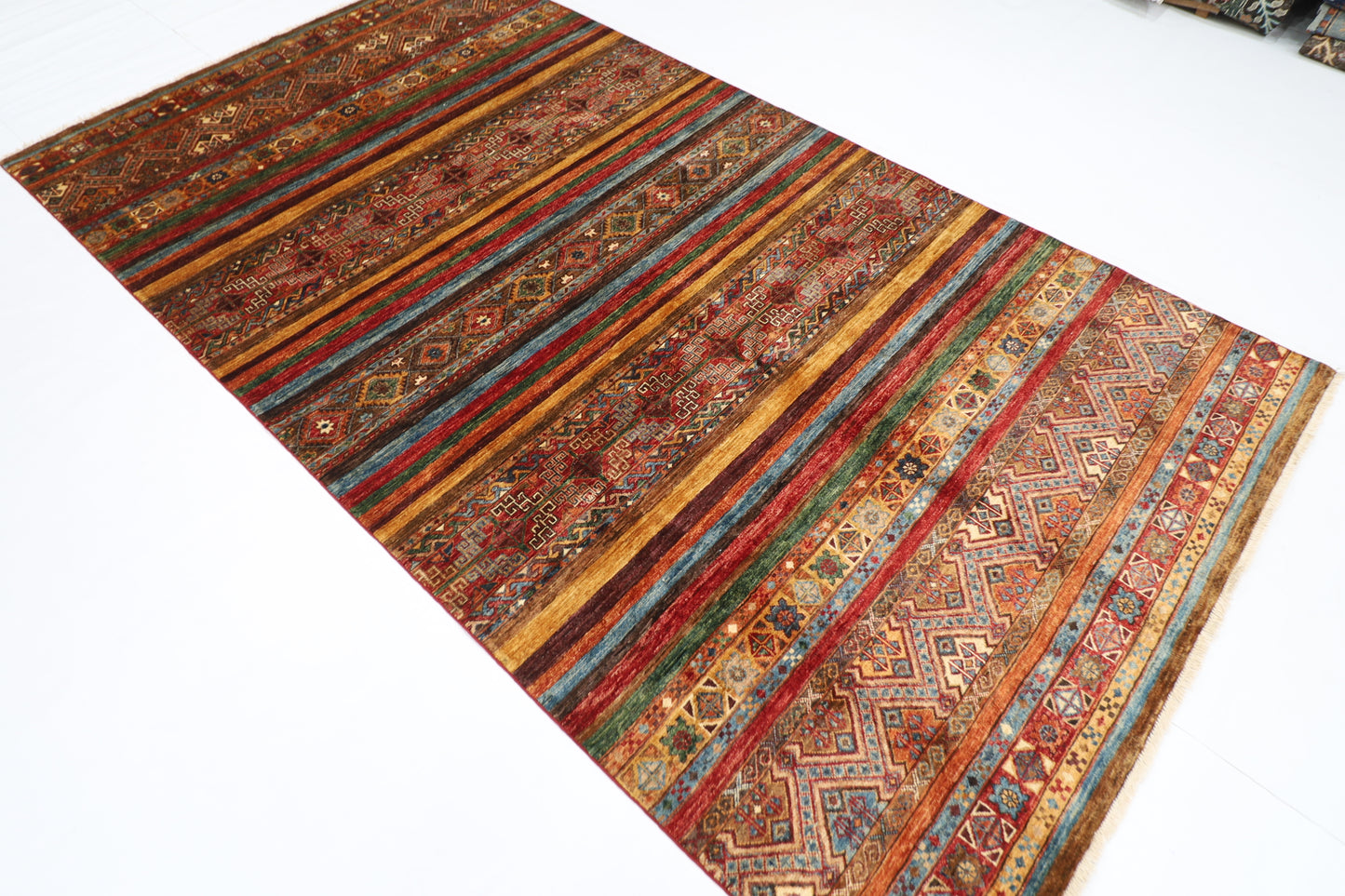 162 x 294 cm | Khorjun Afghan Tribal Hand Knotted Veg Dye Wool carpet