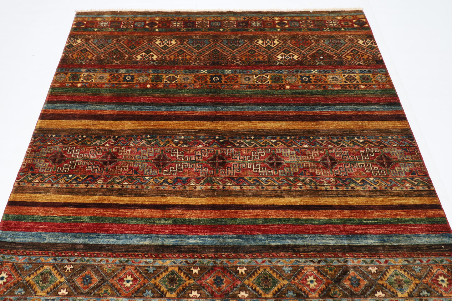 162 x 294 cm | Khorjun Afghan Tribal Hand Knotted Veg Dye Wool carpet