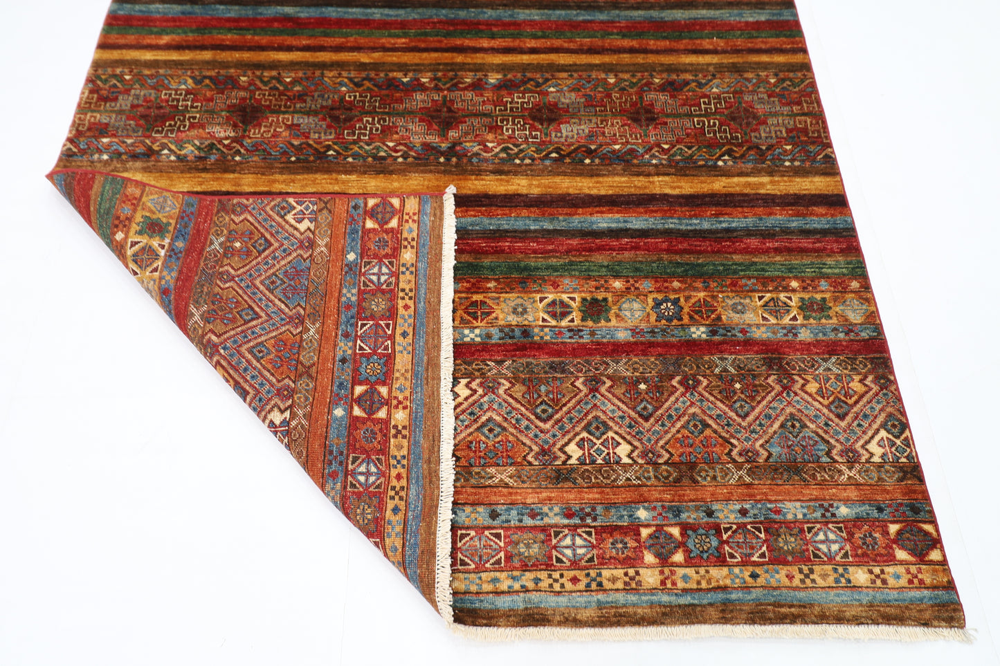 162 x 294 cm | Khorjun Afghan Tribal Hand Knotted Veg Dye Wool carpet