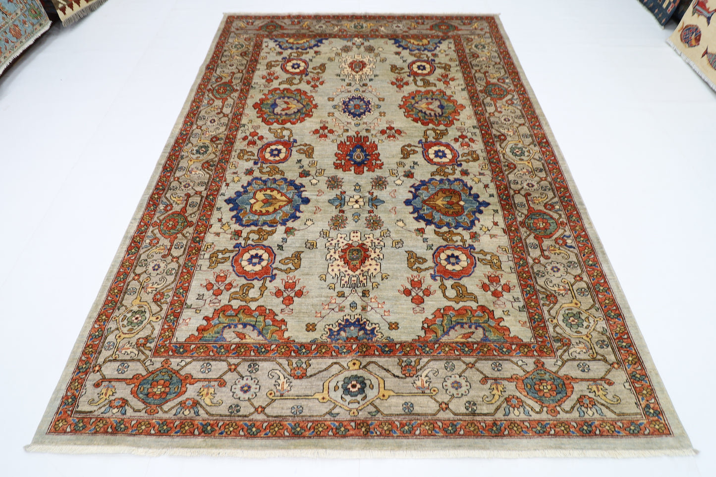 202 x 288 cm | Afghan Tribal Hand Knotted Veg Dye Wool carpet