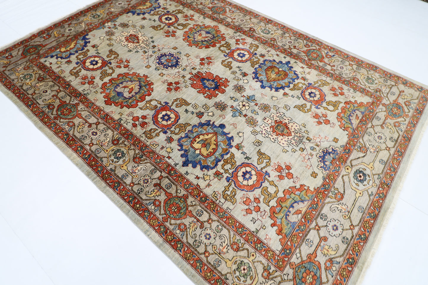 202 x 288 cm | Afghan Tribal Hand Knotted Veg Dye Wool carpet