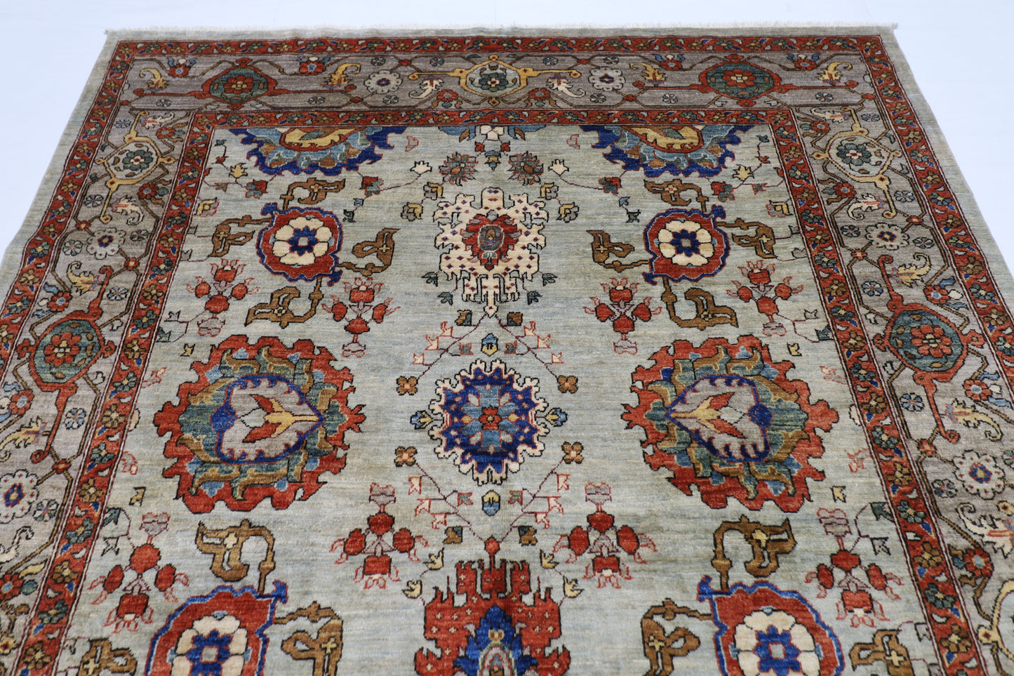 202 x 288 cm | Afghan Tribal Hand Knotted Veg Dye Wool carpet