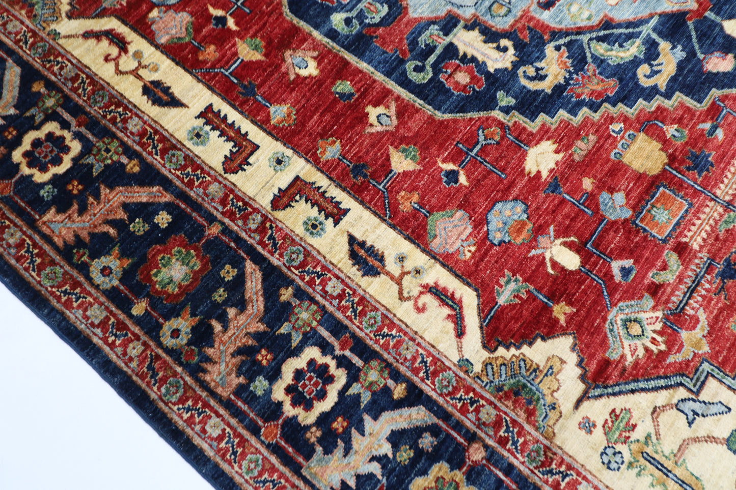 205 x 298 cm | Heriz Afghan Tribal Hand Knotted Veg Dye Wool carpet