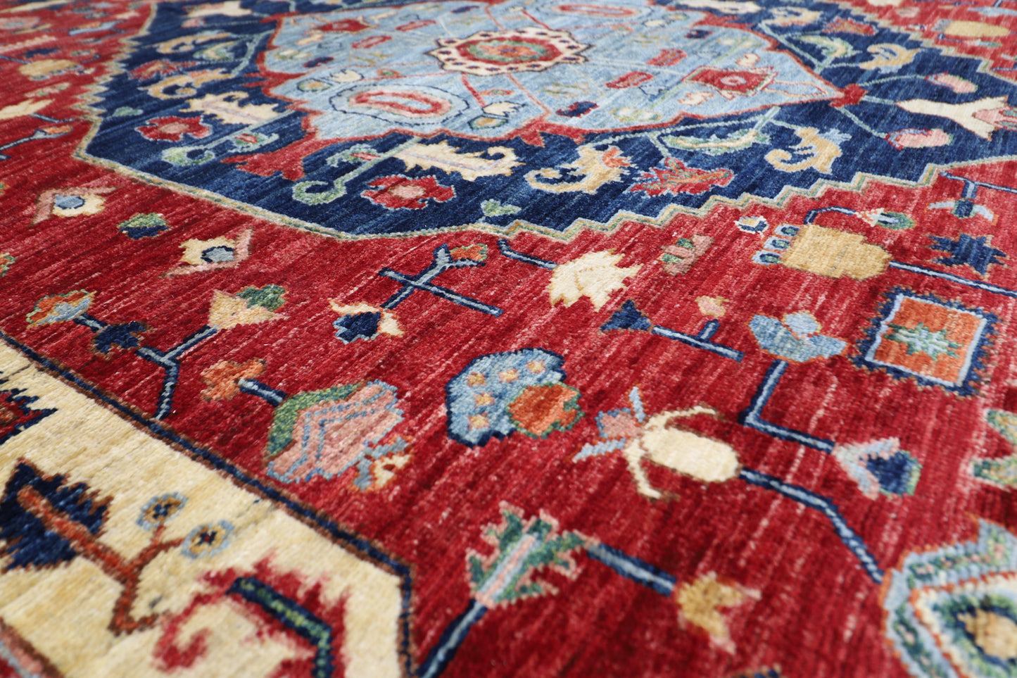 205 x 298 cm | Heriz Afghan Tribal Hand Knotted Veg Dye Wool carpet