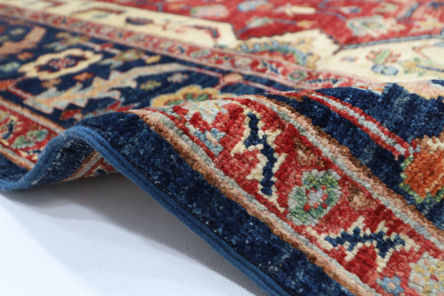 205 x 298 cm | Heriz Afghan Tribal Hand Knotted Veg Dye Wool carpet