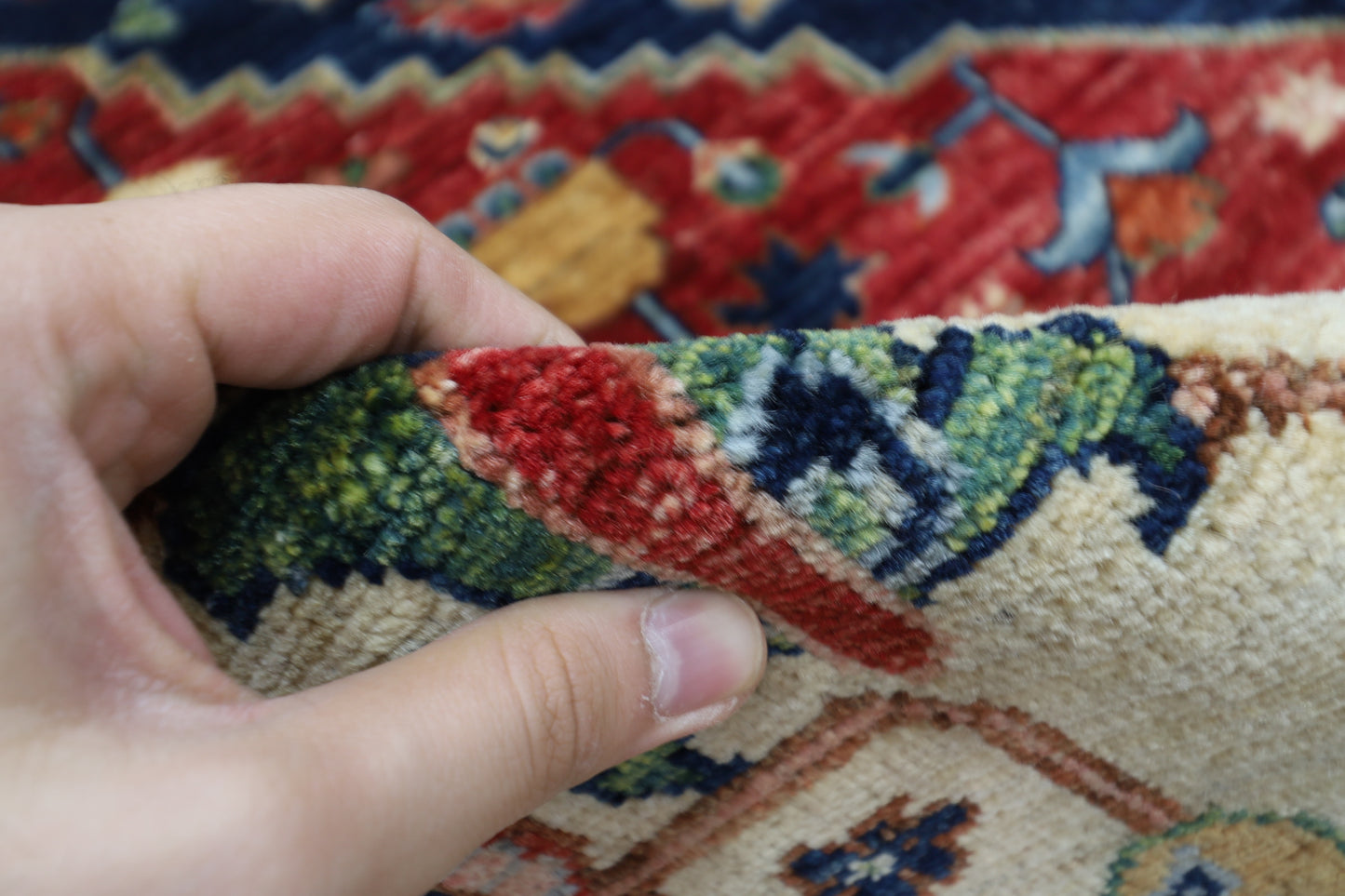 205 x 298 cm | Heriz Afghan Tribal Hand Knotted Veg Dye Wool carpet