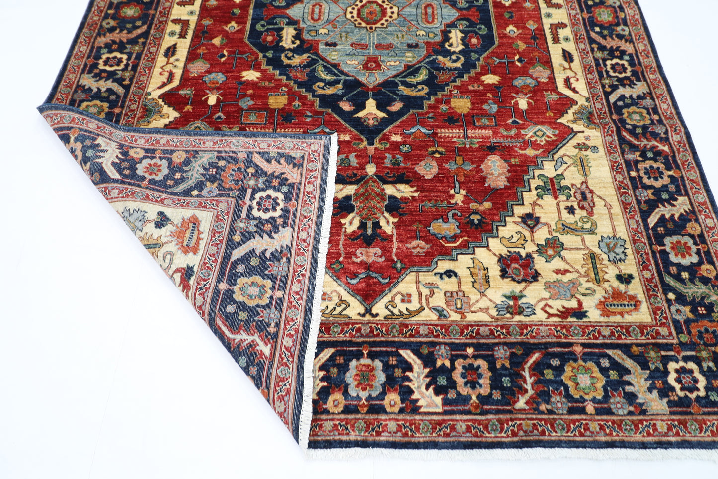 205 x 298 cm | Heriz Afghan Tribal Hand Knotted Veg Dye Wool carpet