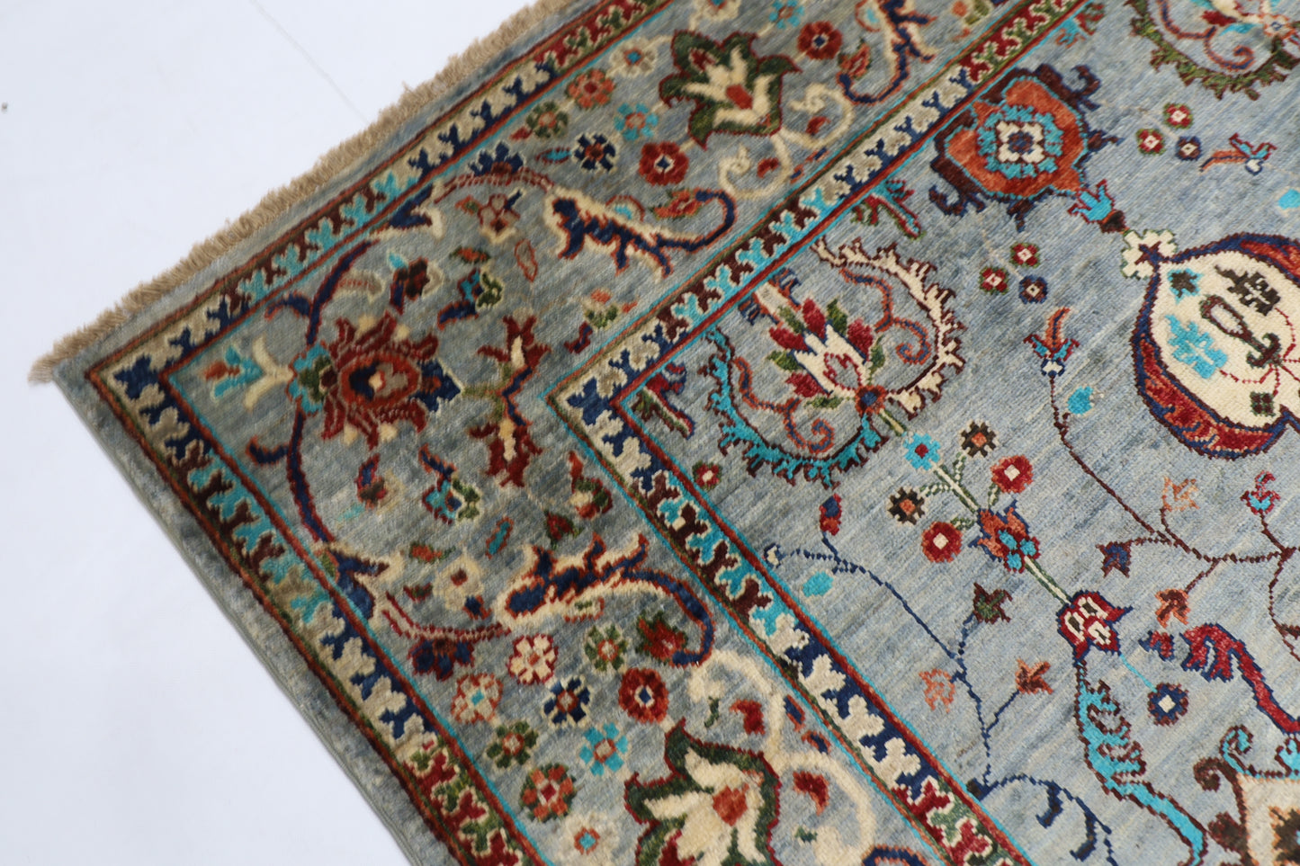 198 x 190 cm | Sultani Afghan Tribal Hand Knotted Veg Dye Wool carpet