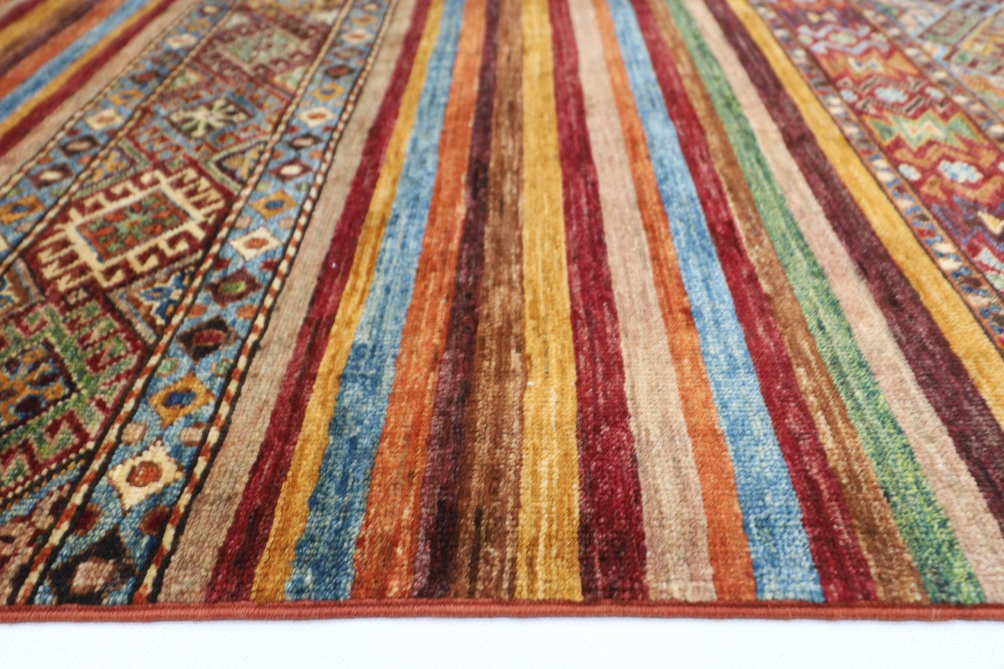 158 x 208 cm | Khorjun Afghan Tribal Hand Knotted Veg Dye Wool carpet