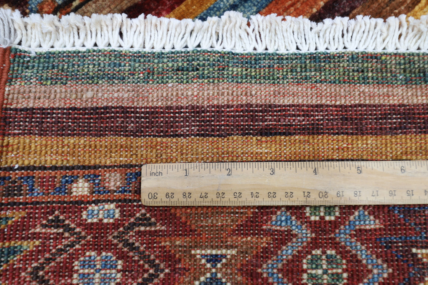 158 x 208 cm | Khorjun Afghan Tribal Hand Knotted Veg Dye Wool carpet