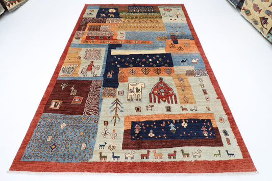 199 x 297 cm | Gabbeh Afghan Tribal Hand Knotted Veg Dye Wool carpet