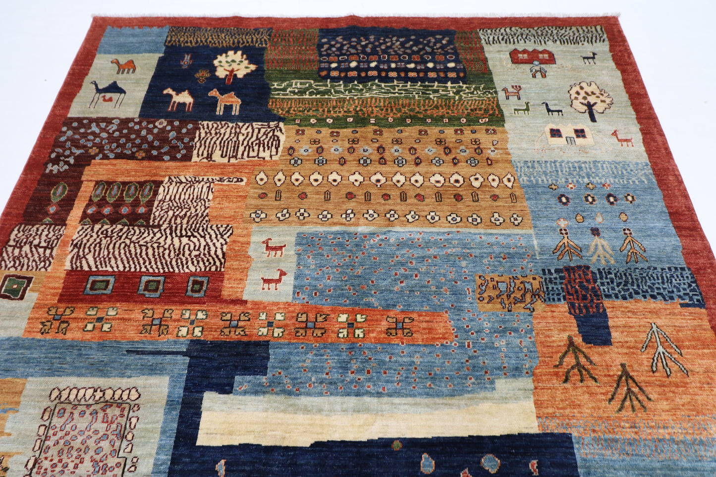 199 x 297 cm | Gabbeh Afghan Tribal Hand Knotted Veg Dye Wool carpet