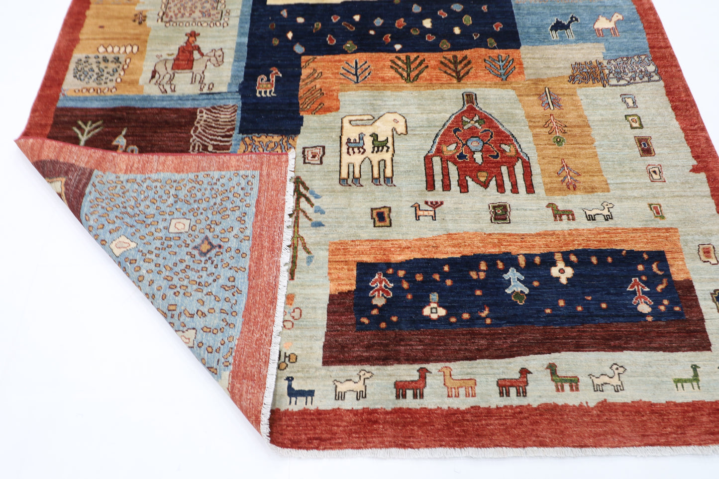 199 x 297 cm | Gabbeh Afghan Tribal Hand Knotted Veg Dye Wool carpet