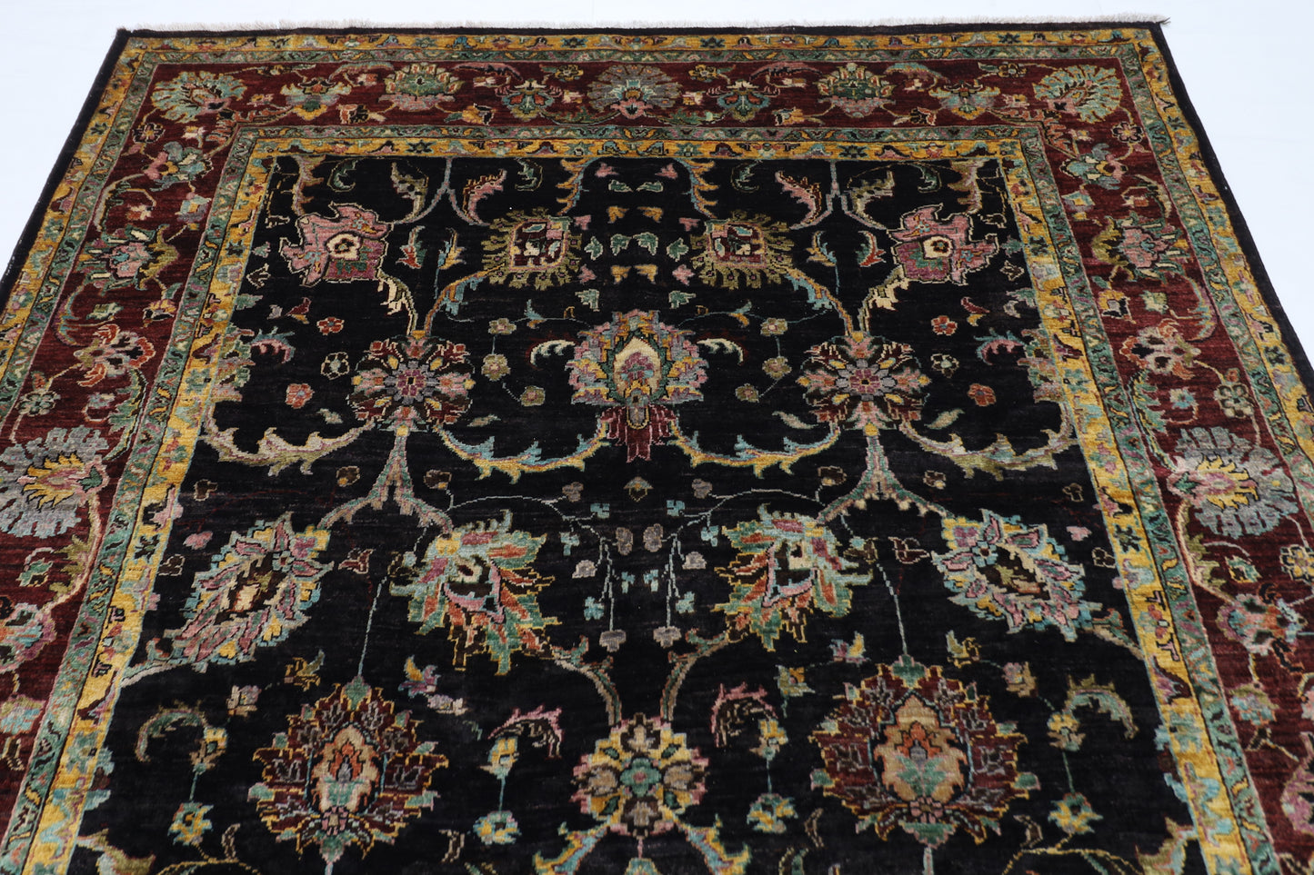 202 x 302 cm | Sultani Afghan Tribal Hand Knotted Veg Dye Wool carpet