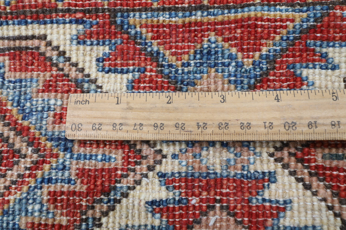 150 x 210 cm | Bokhara Red Design Hand Knotted Veg Dye Wool Afghan Carpet