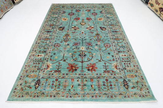201 x 288 cm | Sultani Afghan Tribal Hand Knotted Veg Dye Wool carpet