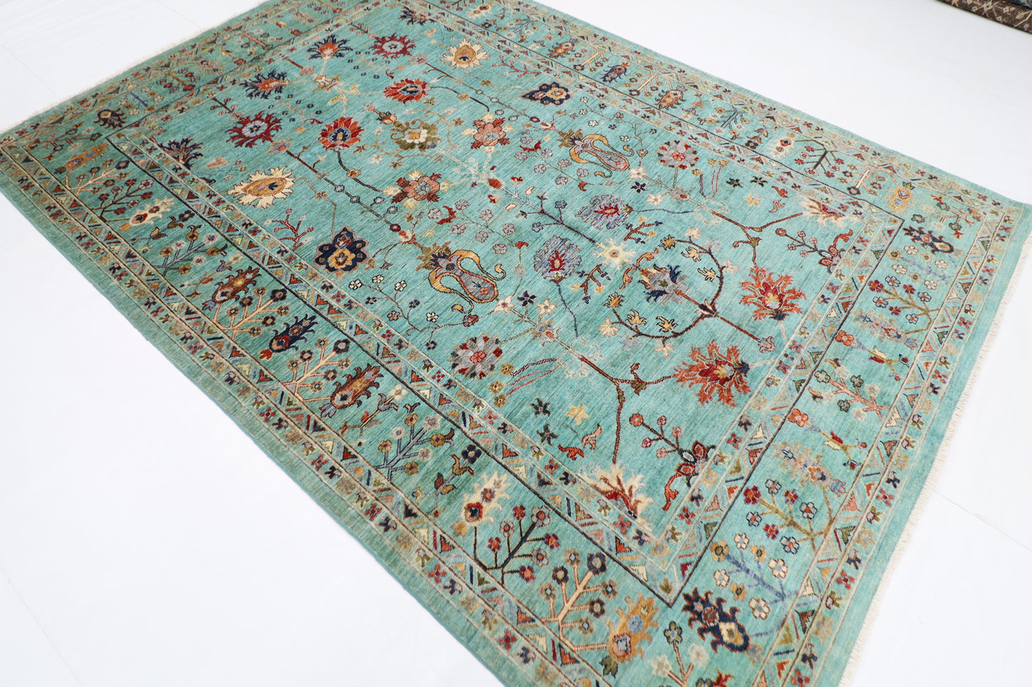 201 x 288 cm | Sultani Afghan Tribal Hand Knotted Veg Dye Wool carpet