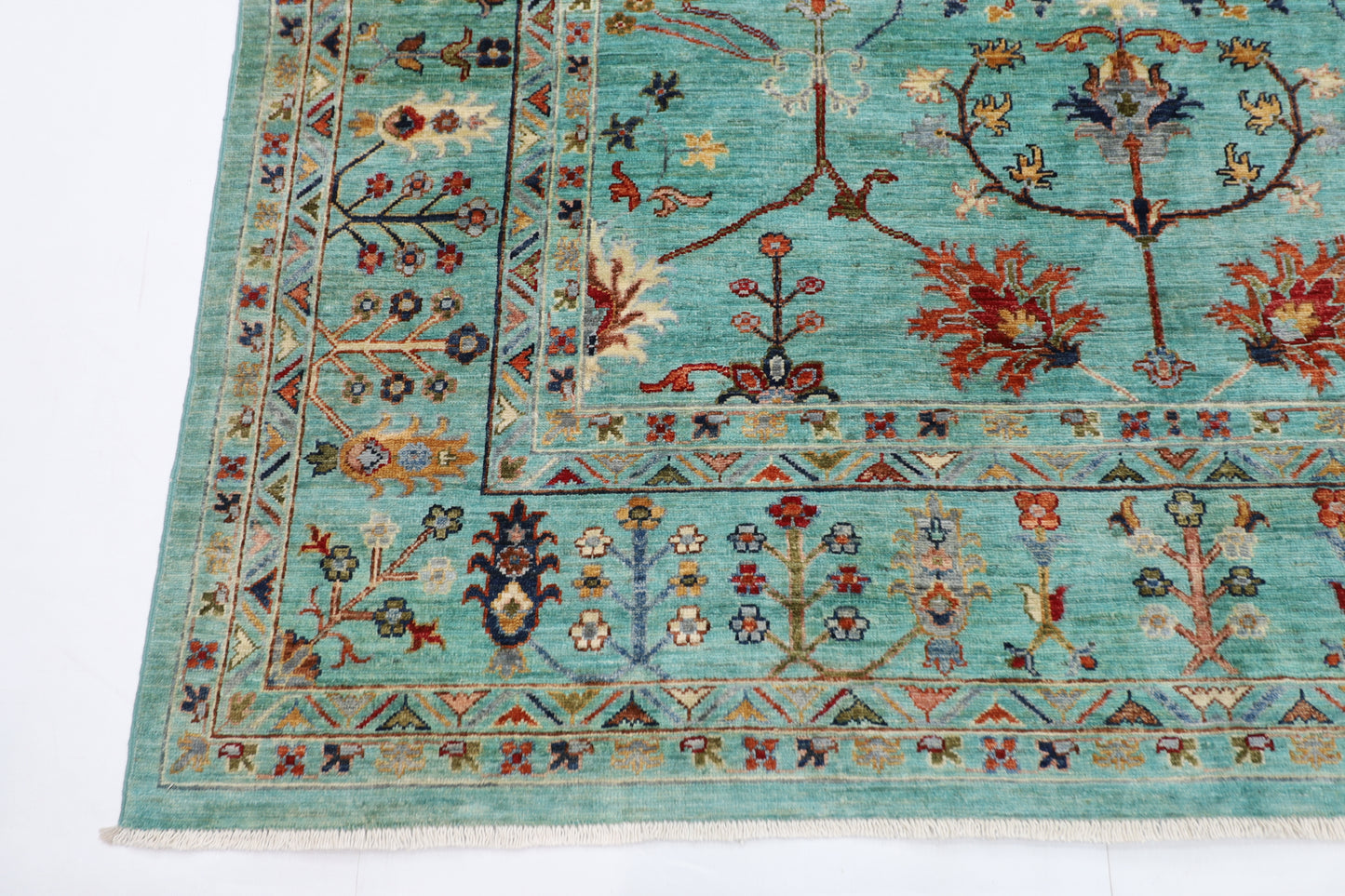 201 x 288 cm | Sultani Afghan Tribal Hand Knotted Veg Dye Wool carpet