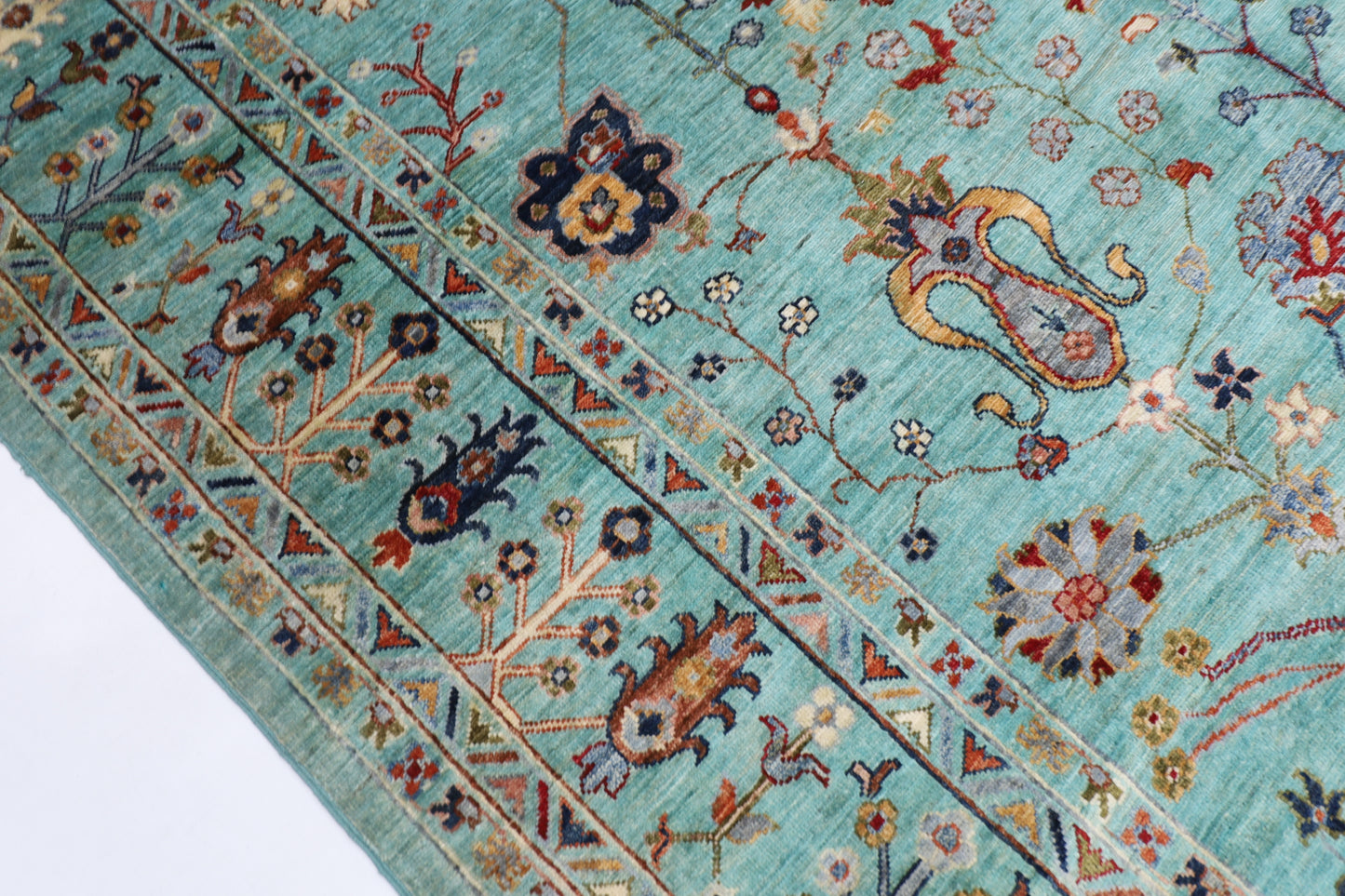 201 x 288 cm | Sultani Afghan Tribal Hand Knotted Veg Dye Wool carpet