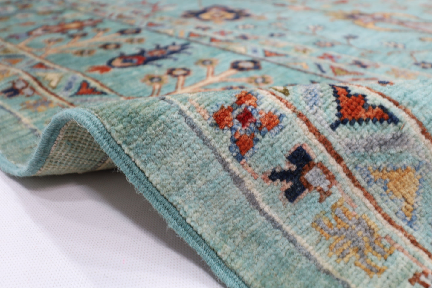 201 x 288 cm | Sultani Afghan Tribal Hand Knotted Veg Dye Wool carpet