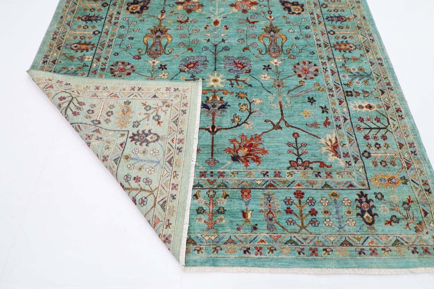 201 x 288 cm | Sultani Afghan Tribal Hand Knotted Veg Dye Wool carpet