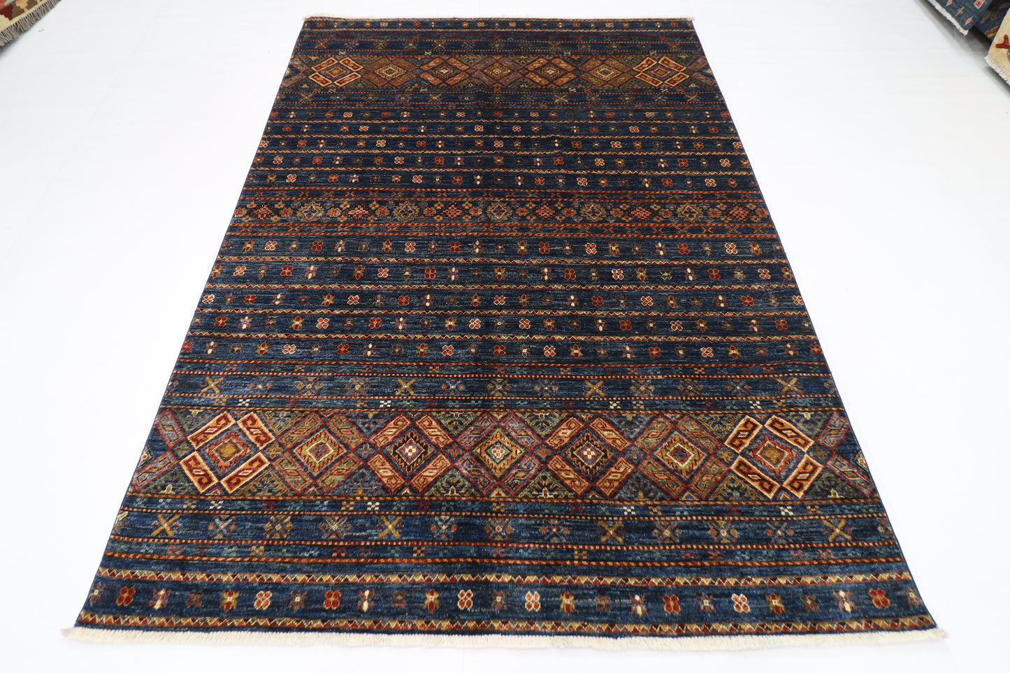 178 x 248 cm | Khorjun Afghan Tribal Hand Knotted Veg Dye Wool carpet