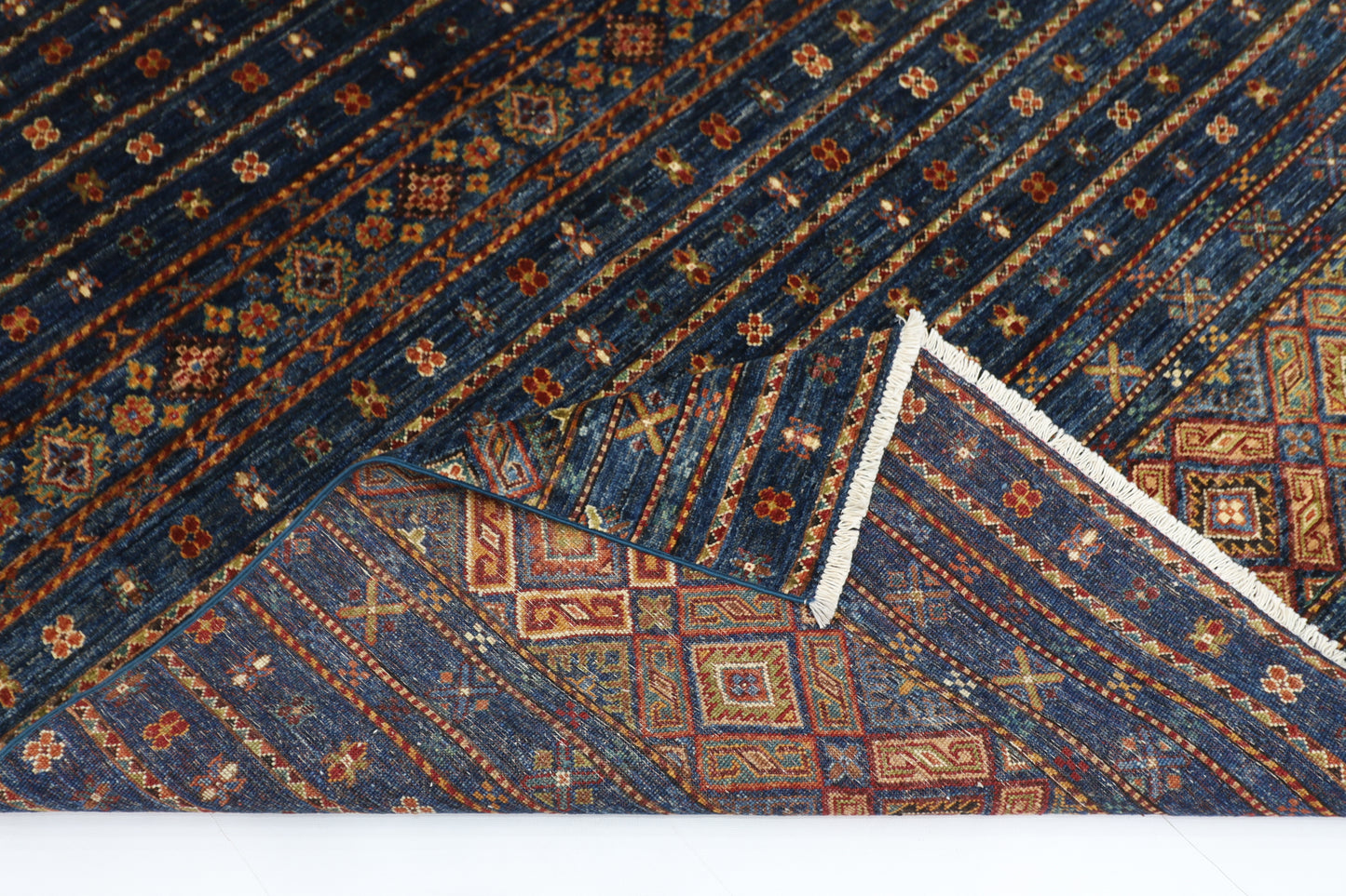 178 x 248 cm | Khorjun Afghan Tribal Hand Knotted Veg Dye Wool carpet
