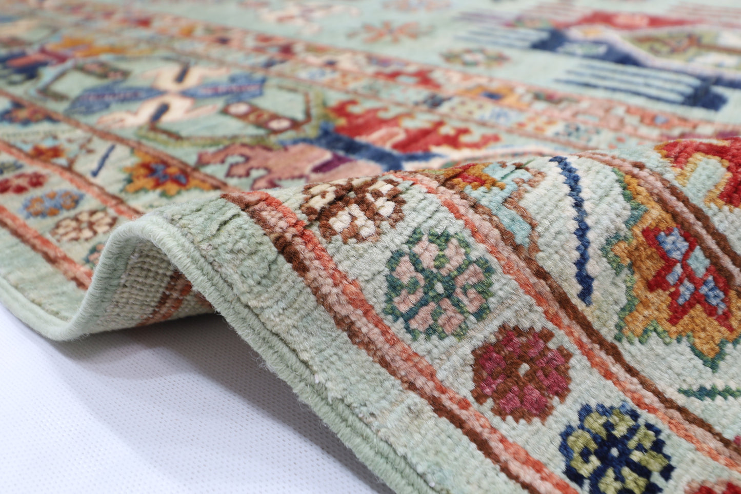 208 x 299 cm | Baluch Afghan Tribal Hand Knotted Veg Dye Wool carpet