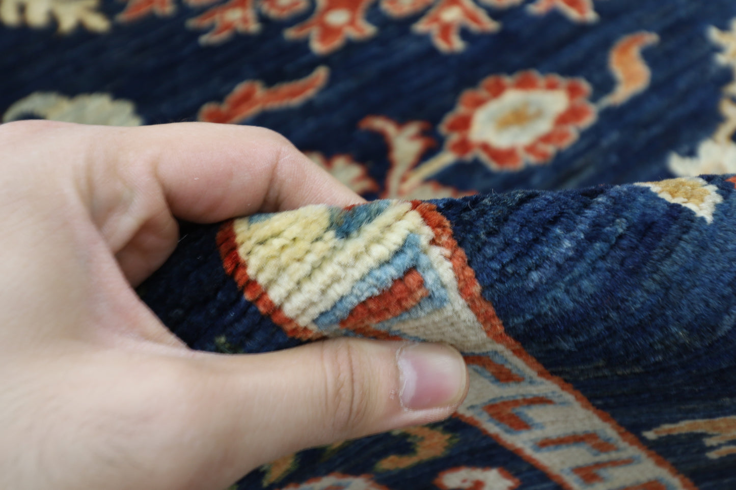200 x 293 cm | Suzani Afghan Tribal Hand Knotted Veg Dye Wool carpet