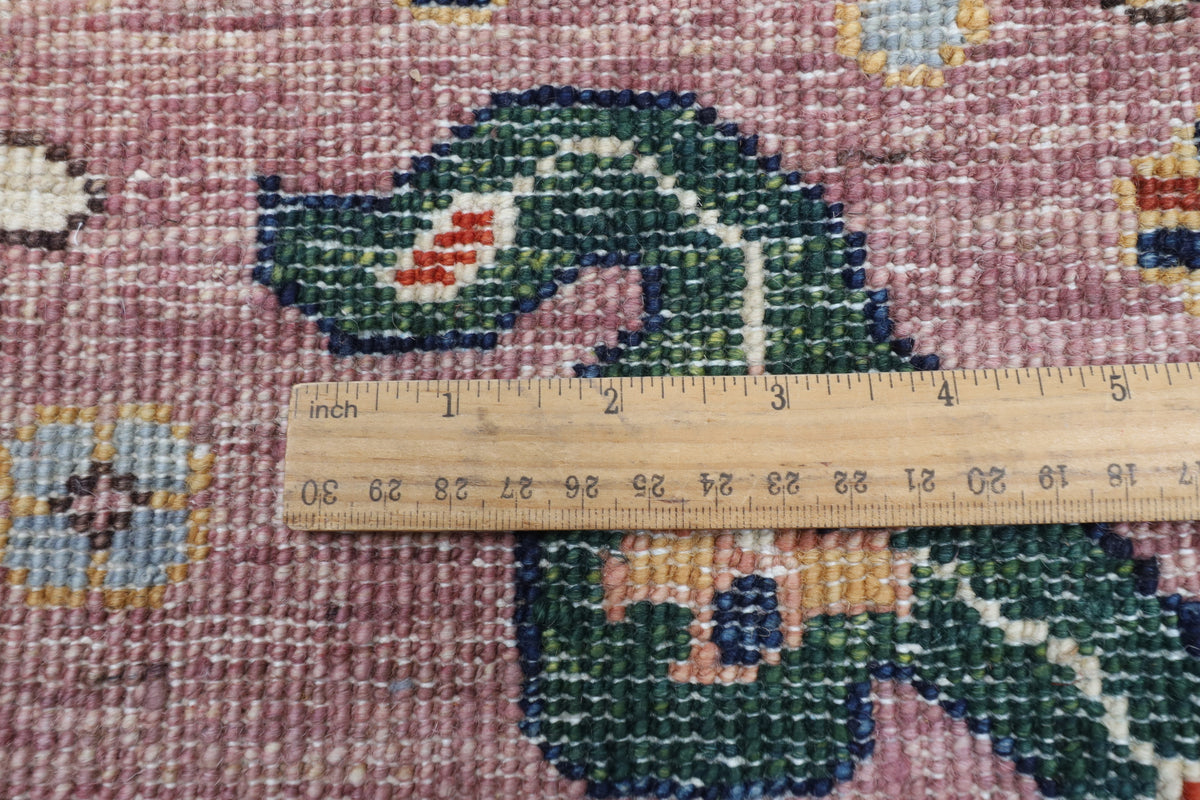 84 x 304 cm | Floral Runner Design Hand Knotted Veg Dye Wool Afghan Carpet