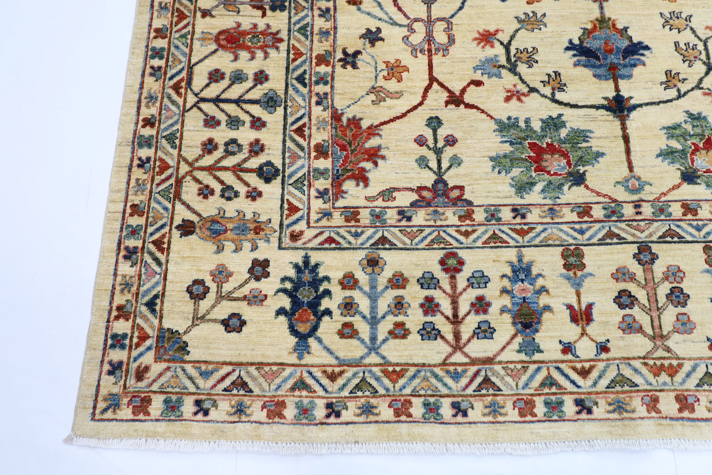 197 x 297 cm | Sultani Afghan Tribal Hand Knotted Veg Dye Wool carpet