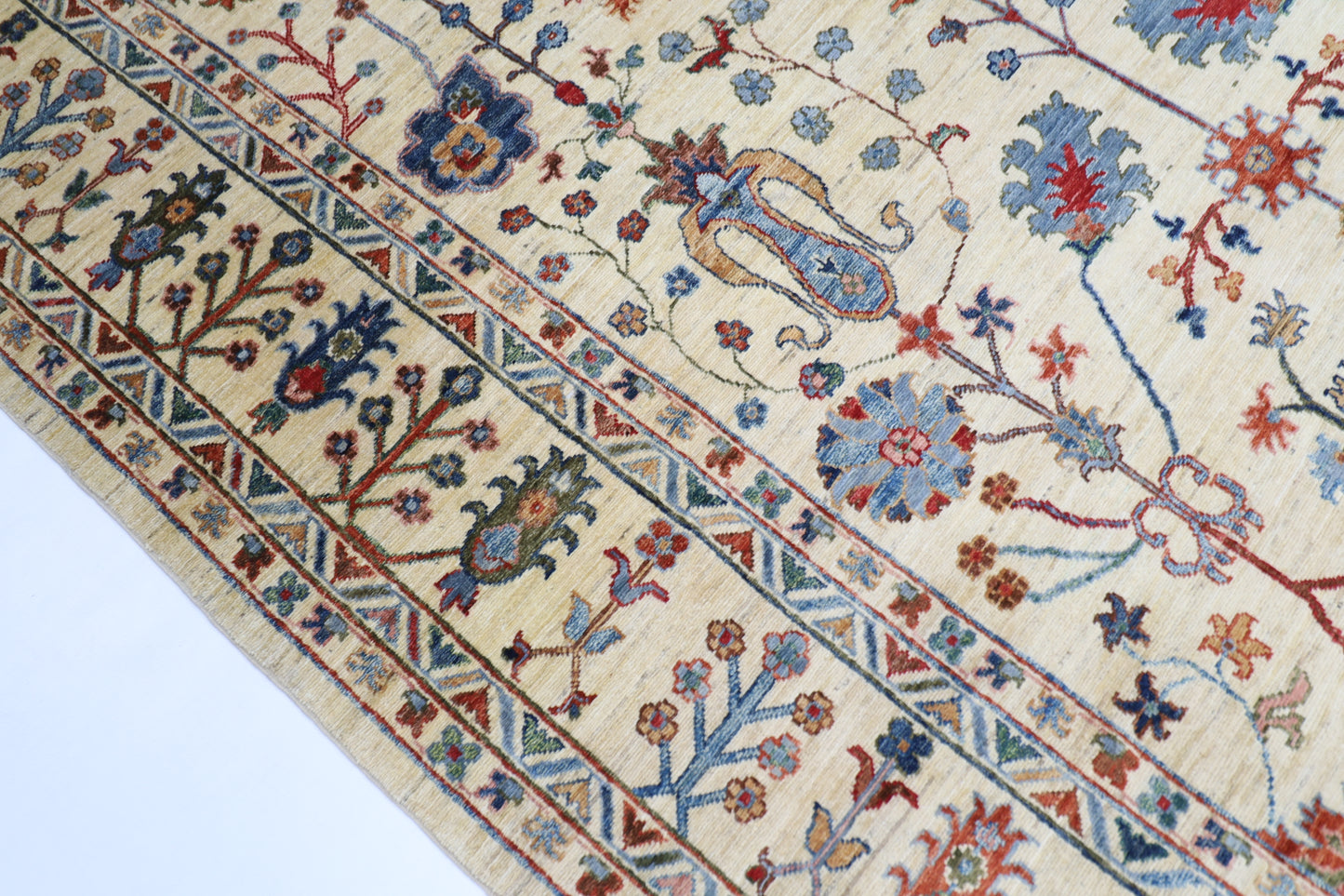 197 x 297 cm | Sultani Afghan Tribal Hand Knotted Veg Dye Wool carpet