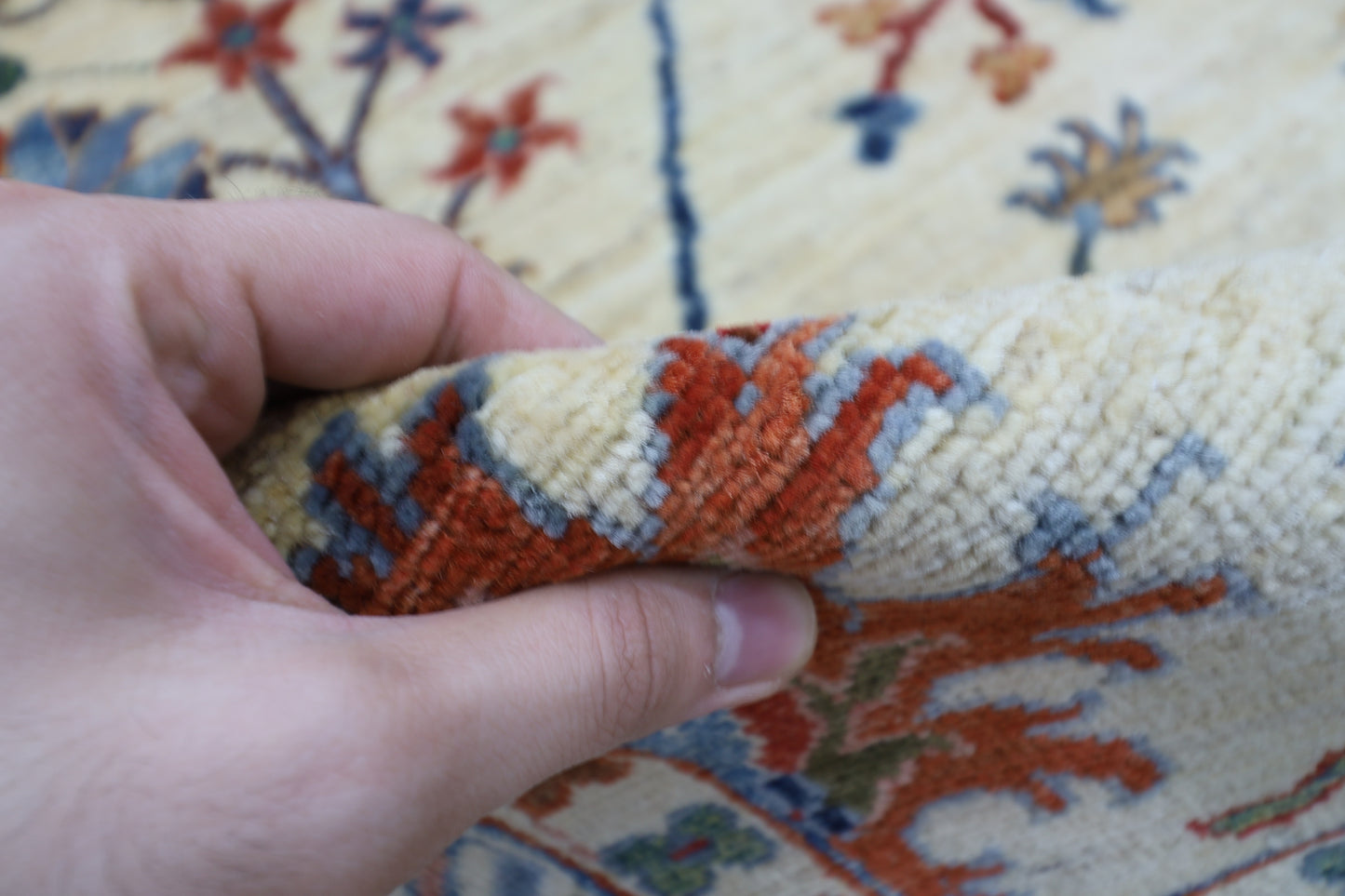 197 x 297 cm | Sultani Afghan Tribal Hand Knotted Veg Dye Wool carpet