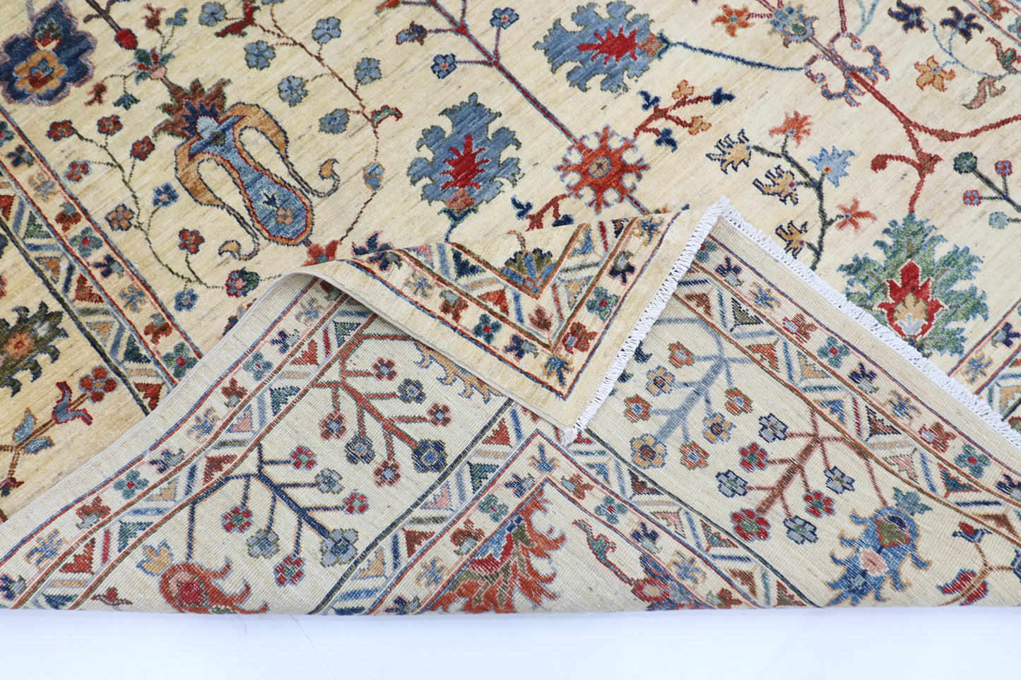 197 x 297 cm | Sultani Afghan Tribal Hand Knotted Veg Dye Wool carpet