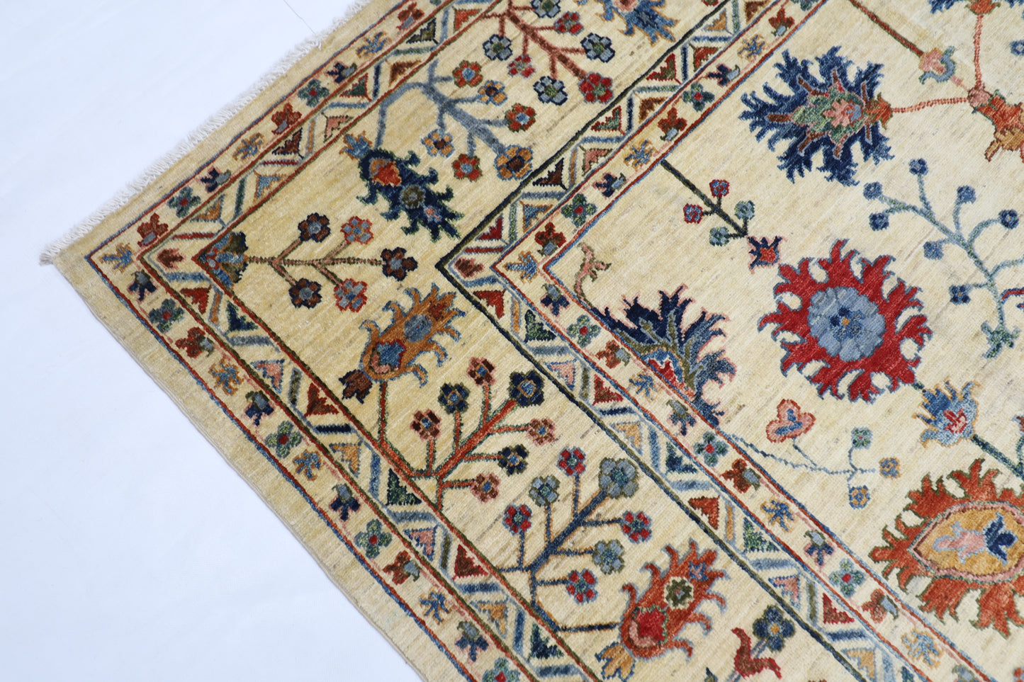 197 x 297 cm | Sultani Afghan Tribal Hand Knotted Veg Dye Wool carpet