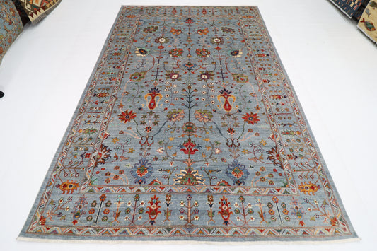 204 x 298 cm | Sultani Afghan Tribal Hand Knotted Veg Dye Wool carpet