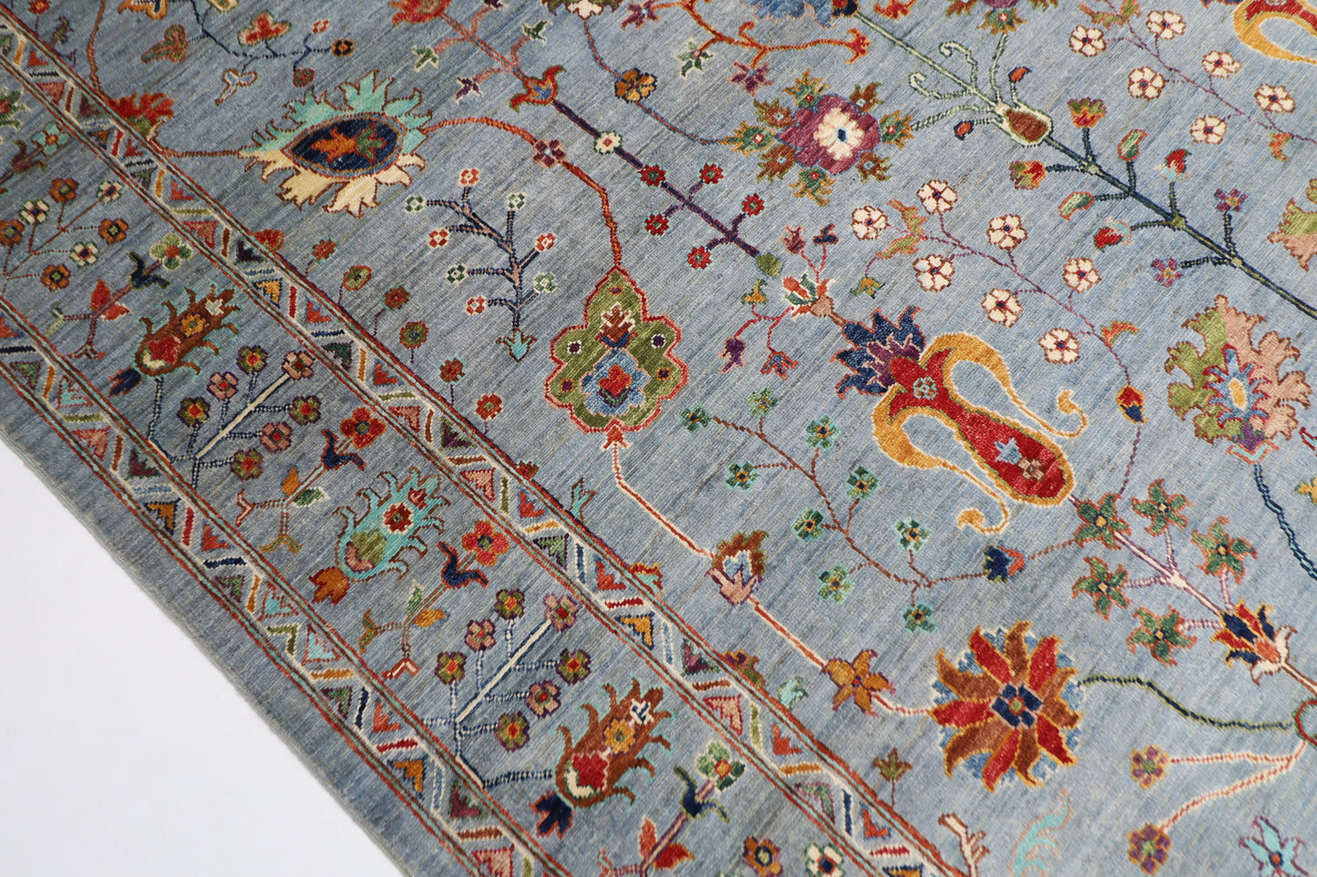 204 x 298 cm | Sultani Afghan Tribal Hand Knotted Veg Dye Wool carpet