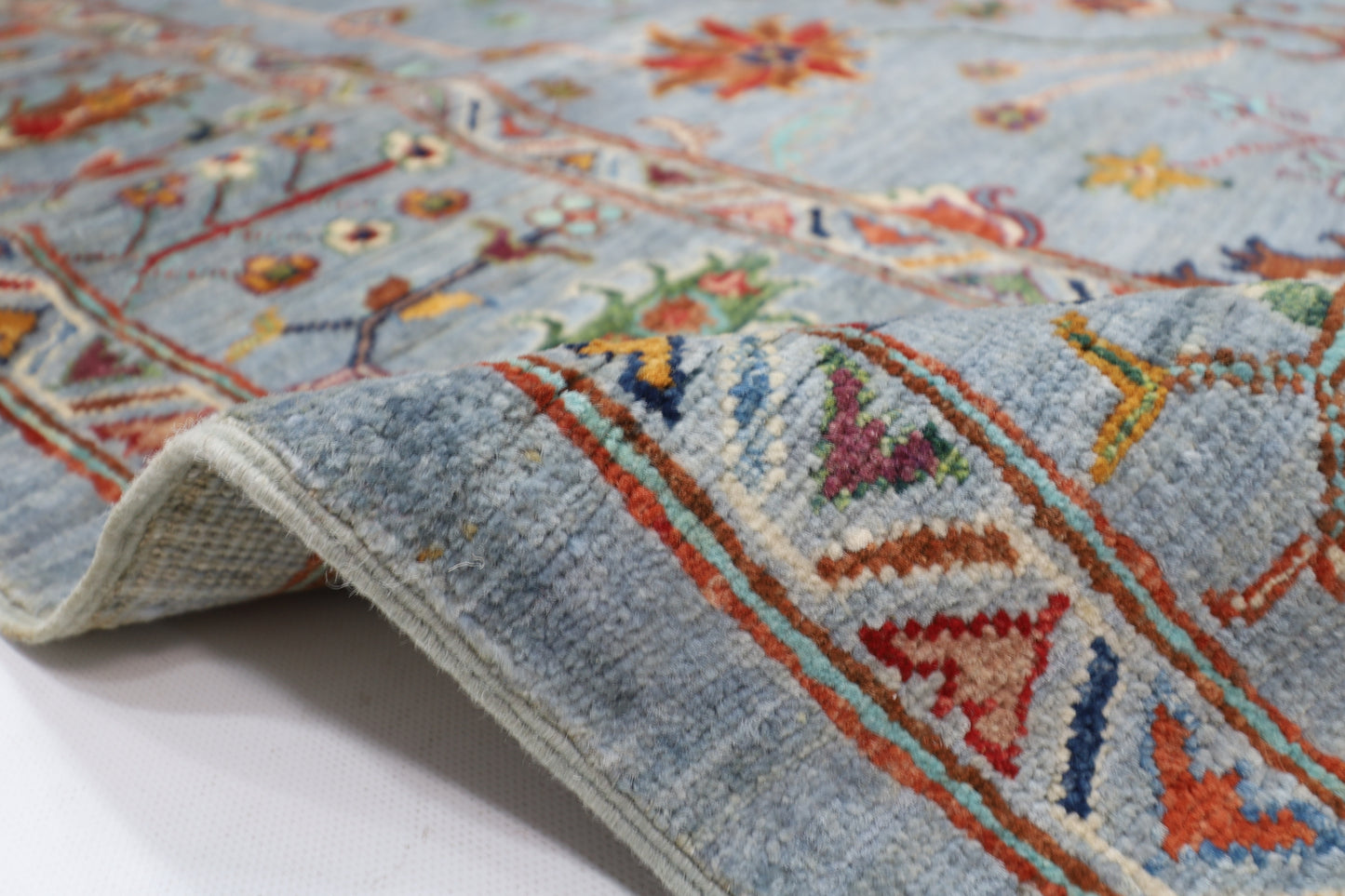 204 x 298 cm | Sultani Afghan Tribal Hand Knotted Veg Dye Wool carpet