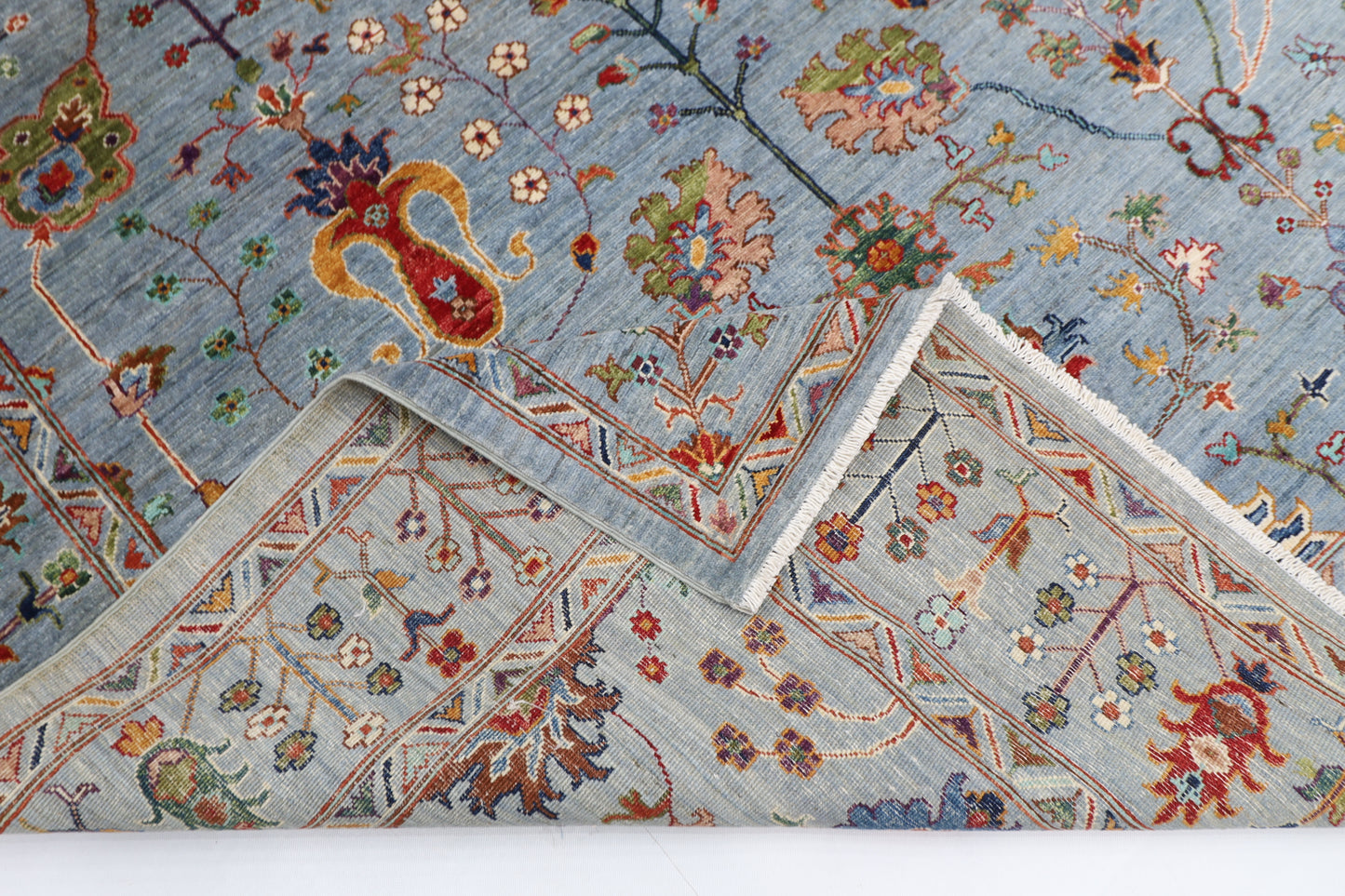204 x 298 cm | Sultani Afghan Tribal Hand Knotted Veg Dye Wool carpet