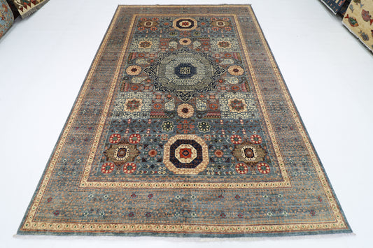 200 x 296 cm | Mamluk Afghan Tribal Hand Knotted Veg Dye Wool carpet