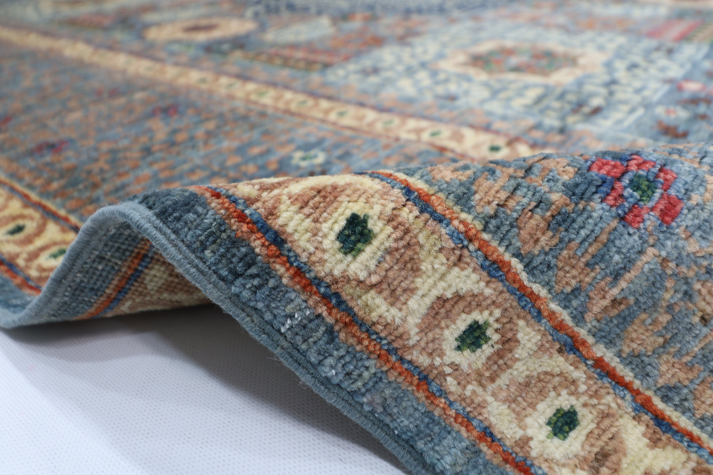 200 x 296 cm | Mamluk Afghan Tribal Hand Knotted Veg Dye Wool carpet