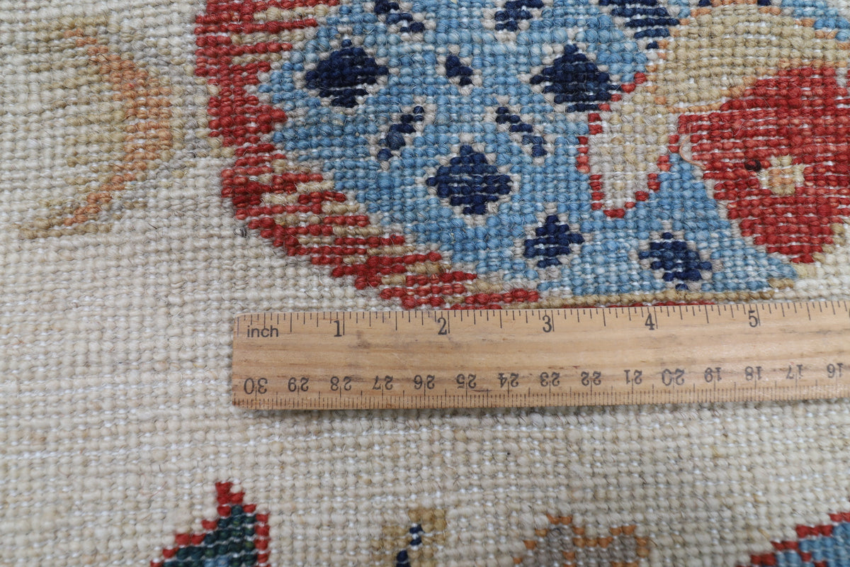66 x 178 cm | Fish Runner Design Hand Knotted Veg Dye Wool Afghan Carpet