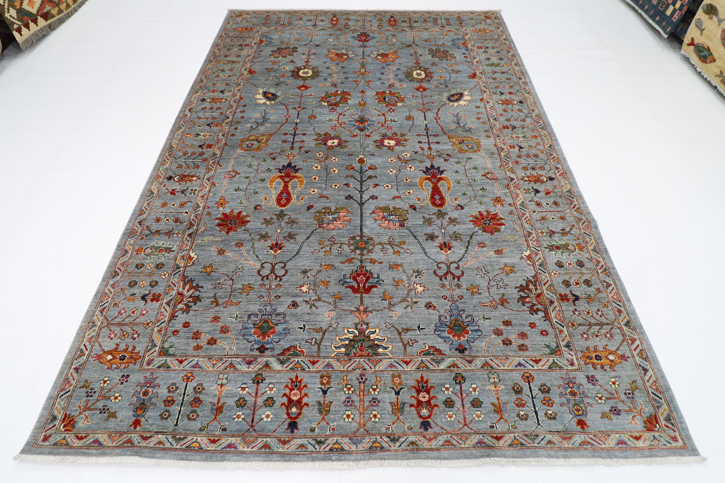 204 x 296 cm | Sultani Afghan Tribal Hand Knotted Veg Dye Wool carpet